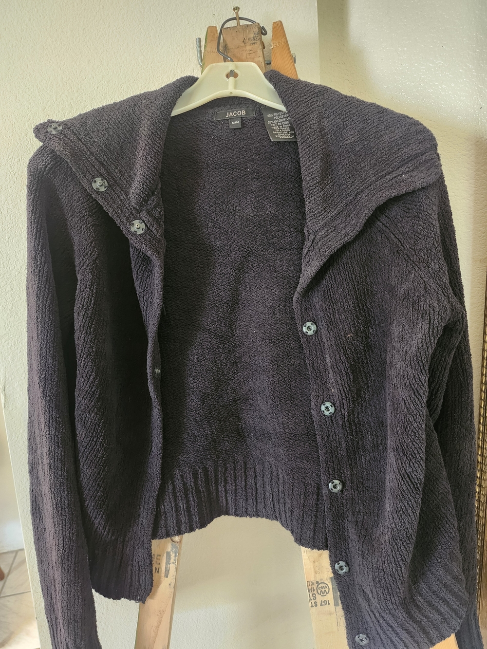 Jacob Dark Navy Hooded Button-Up Cardigan